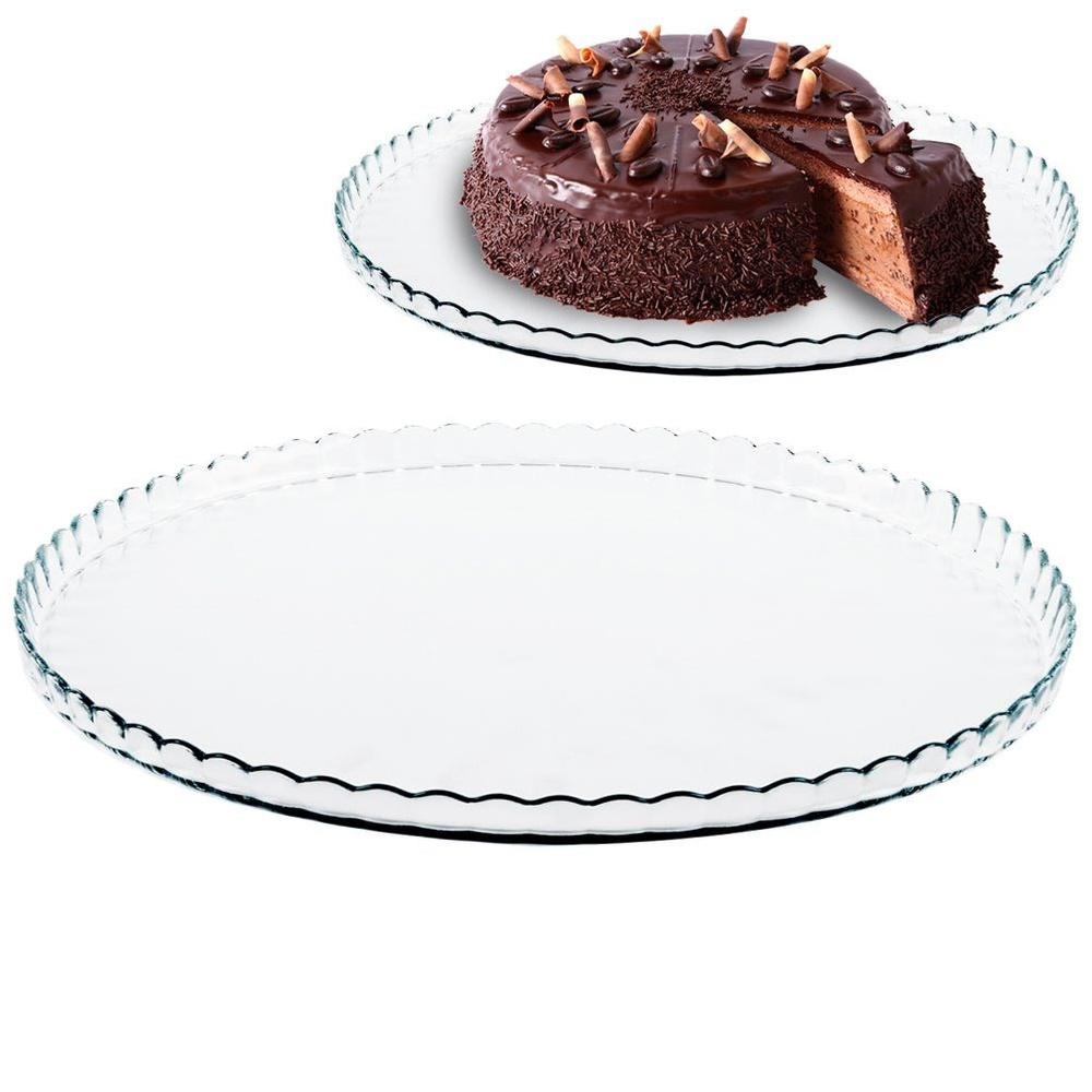 Gläserne Kuchenplatte 32 cm
