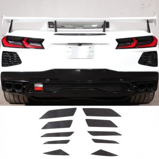 Tail Light Blackout 10PCS Smoked Vinyl Overlay Cover For Corvette C8 -2025