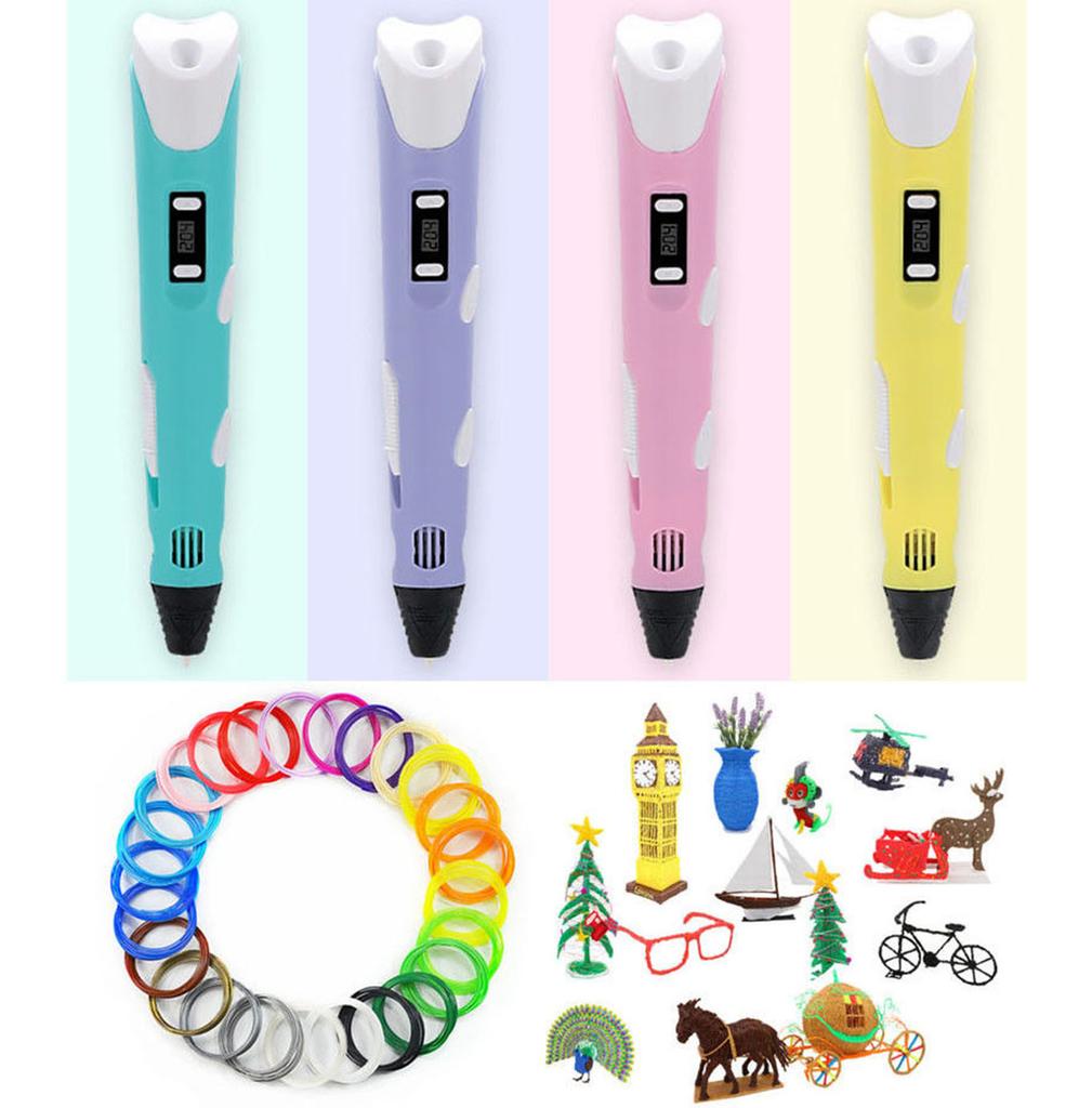 3d Drawing Pen With Pvc Sketchpad And Scissor For Children Art Gift