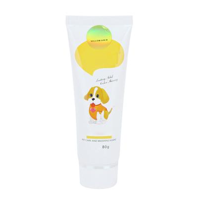 Tierhaarfärbegel Semi-Permanent Temporär Tierfellfärbung Einfach zu Verwenden Haustierbedarf(Golden 80mL)