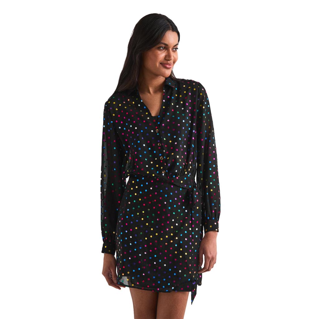 Robe enveloppante transparente à pois Miley pour femme/dame Never Fully Dressed