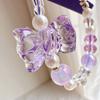 Hair Ball Mobile Phone Chain Sweet Girl Cellphone Pendant Beaded Phone Straps  Bag Pendant