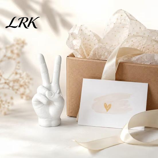 Light Atmosphere Decor Hand Gesture Statue, 3D Printed Yes Finger Sign Sculpture, Modern Home Decoration Decorative Tabletop Ornament for Bookshelf,