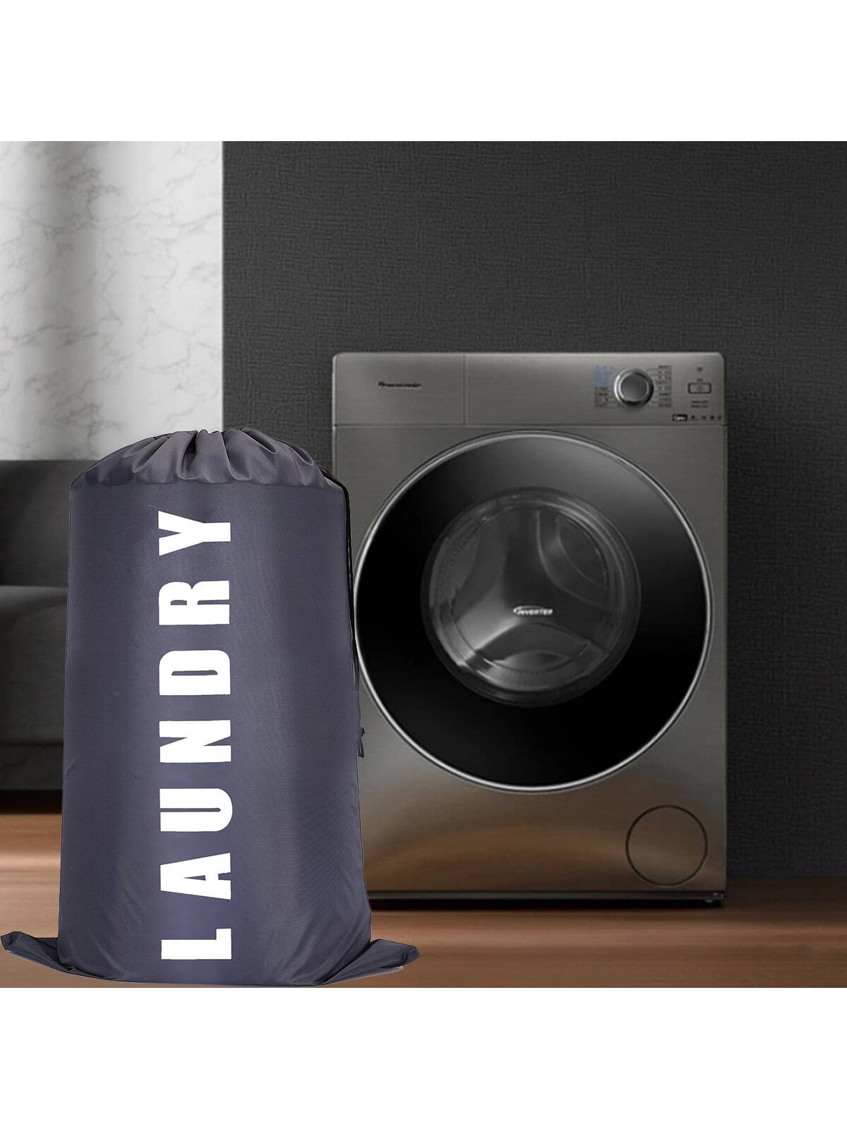 

1PC-Smile Shape Nylon Laundry Bag Wash Me Travel Storage Pouch Machine Washable Dirty Clothes Organizer Wash Drawstring Bag темные хаки