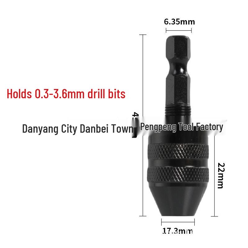 Mandrin hexagonal cu trei bacuri 0.3-8.0mm Convertor mini pentru burghiu pentru polizor electric