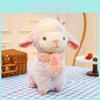 Cute Sheep Rainbow Plushie Animal Toy With Short Pile Fabric For Playroom Kids