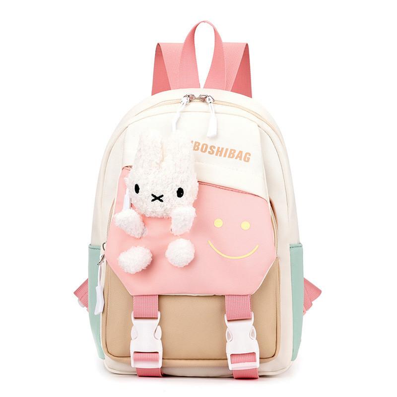 2024 Trendy Cute Cartoon Kids Backpack Fashionable Nylon Design For Boys And Girls With Animal Print