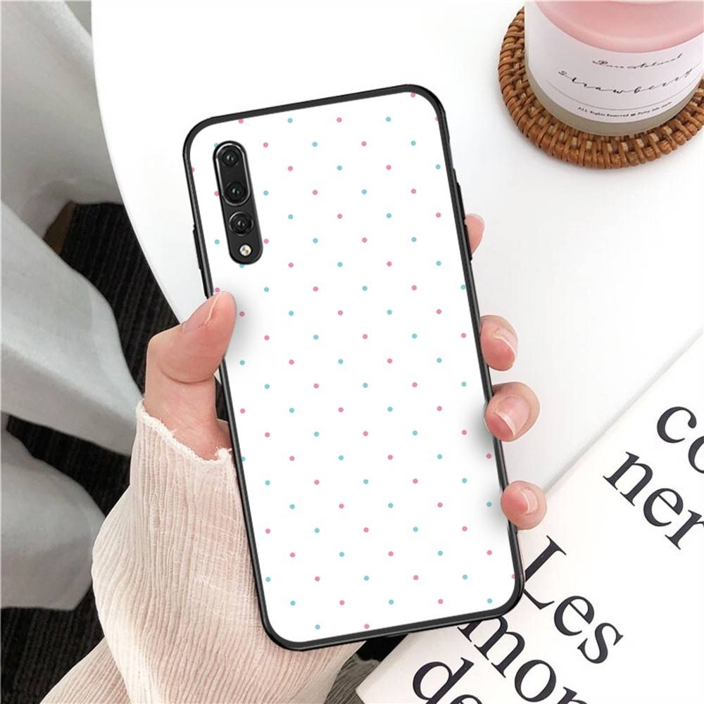 Korea Lovely Polka Dot Phone Case For Huawei P 8 9 10 20 30 40 50 Pro Lite Psmart Honor 10 Lite 70 Mate 20lite