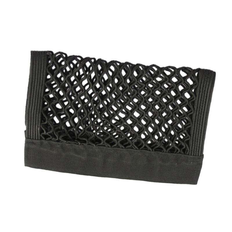 Car Rear Mesh Trunk Seat Back Bag Elastic String Net Magic Sticker Universal Storage Bag Pocket Cage Net Double Layer