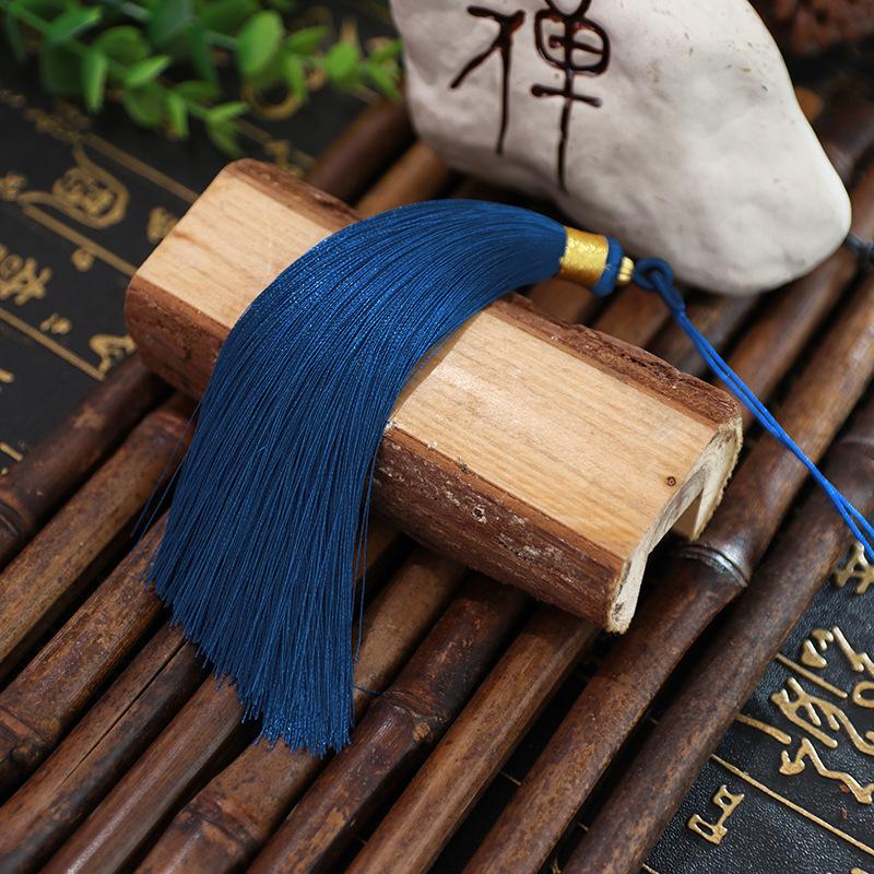Tassel 13Cm Double Pull Circle Around Gold Thread Tassel, Polyester Tassel Ears, Fan Pendant Pendant Tassel Accessories, Tassel