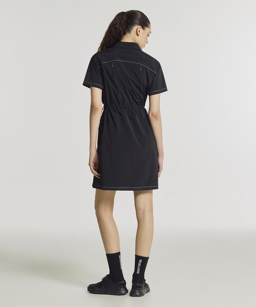Nyuballanseu Nbnkg3W612 / Women Frozen Woven Stretch Collared Dress (Black)