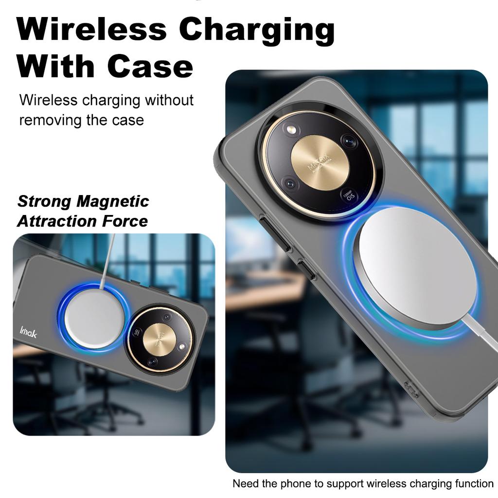 IMAK Magnetische Hülle für Honor Magic8 Lite 5G/X9d 5G/X70 5G PC + TPU Handy-Rückseite