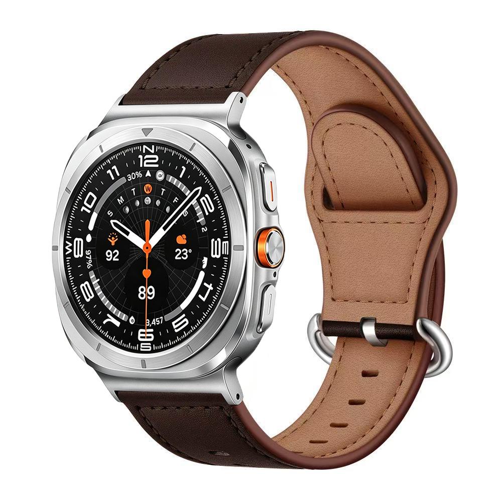 Γνήσιο Δερμάτινο Λουράκι Για Samsung Galaxy Watch 8 Classic 46mm 40mm 44mm Μεταλλική Κεφαλή Για Galaxy Watch Ultra 47mm 2024/2025 Βραχιόλι