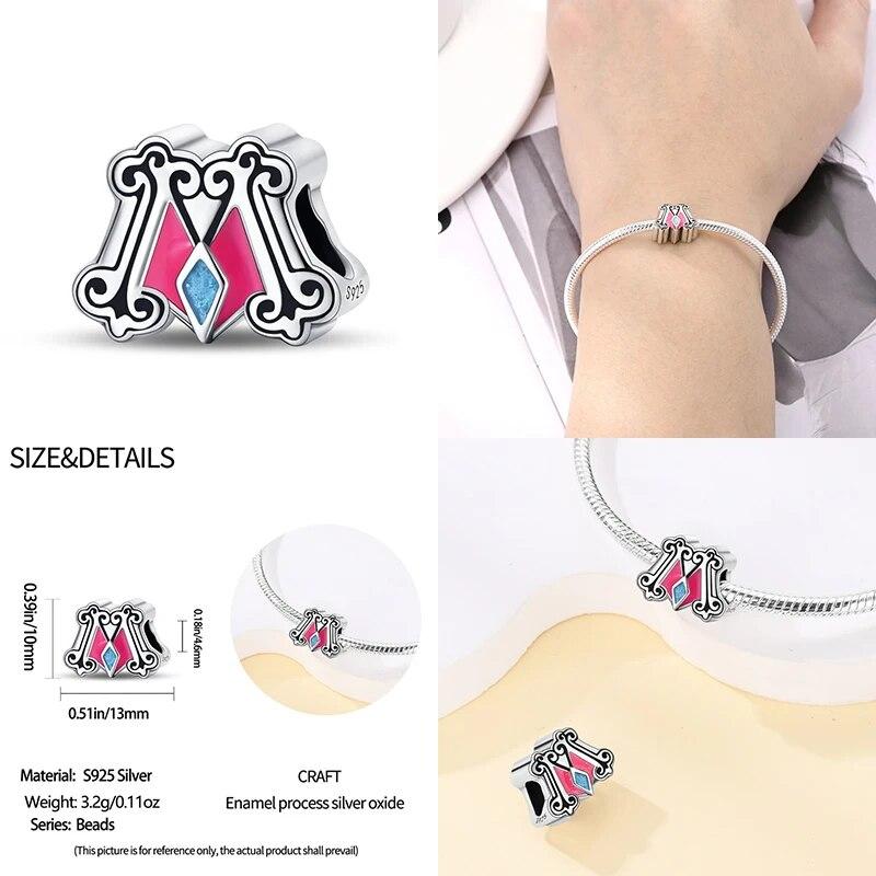 2024 Original New In Fairy Tale Town Series Round Heart Shaped Beads FitNew Bracelet 925 Silver Women Bead DIY Jewelry Gift