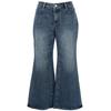 Sancai Women's High-Waist Micro-Flare Denim Jeans