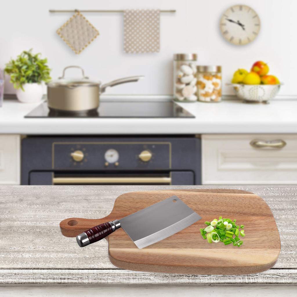 Acacia Wood Cutting Board Chopping Small Boards for Kitchen Portable Home Wooden Food Meal Prep Large Meat Serving