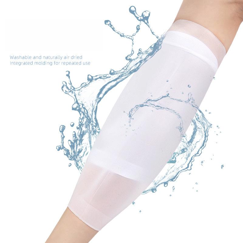 Silicone Elbow Cover Arm Waterproof Silicone Sheath Bath Swimming Housework Kitchen Cleaning Transparent Stretch Sleeve