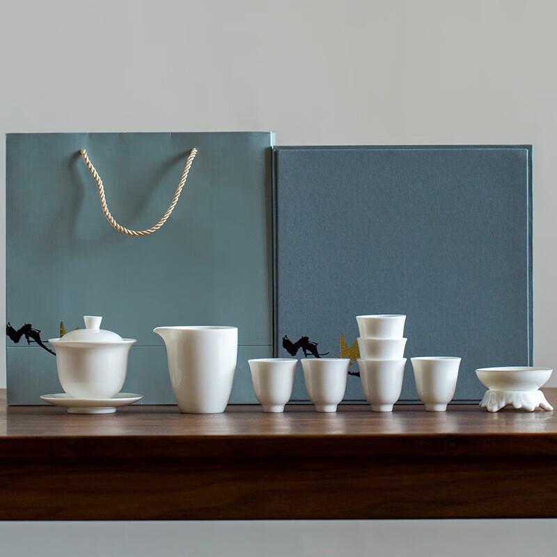 

Fangran Lamb Fat Jade Ceramic Tea Set