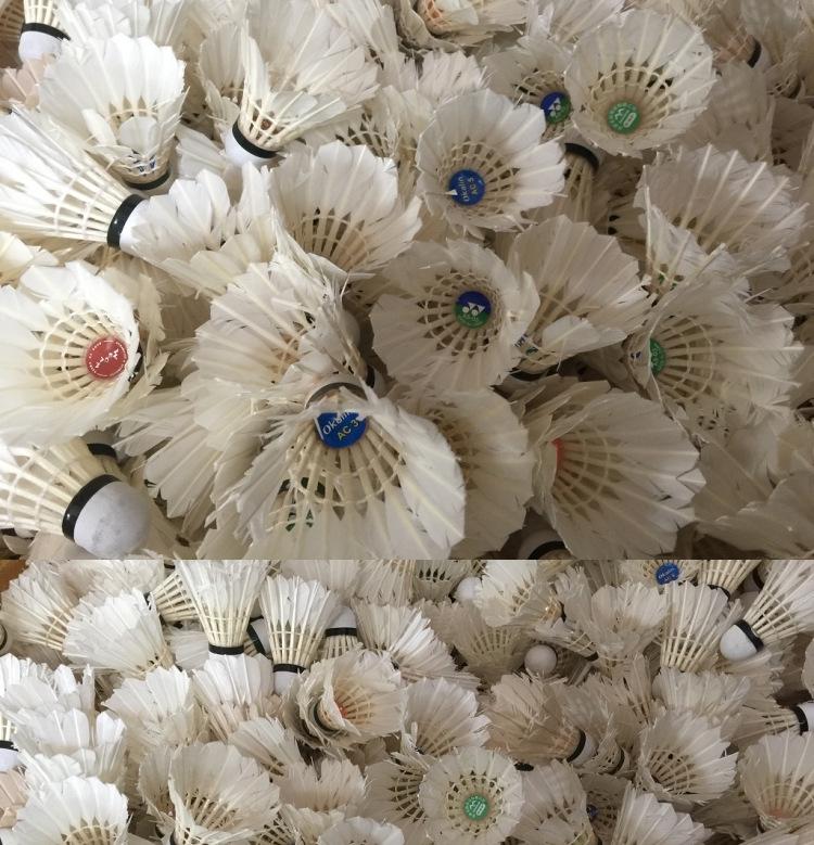 Pre-owned Durable Badminton Training Balls - Box of 6 (70% New)