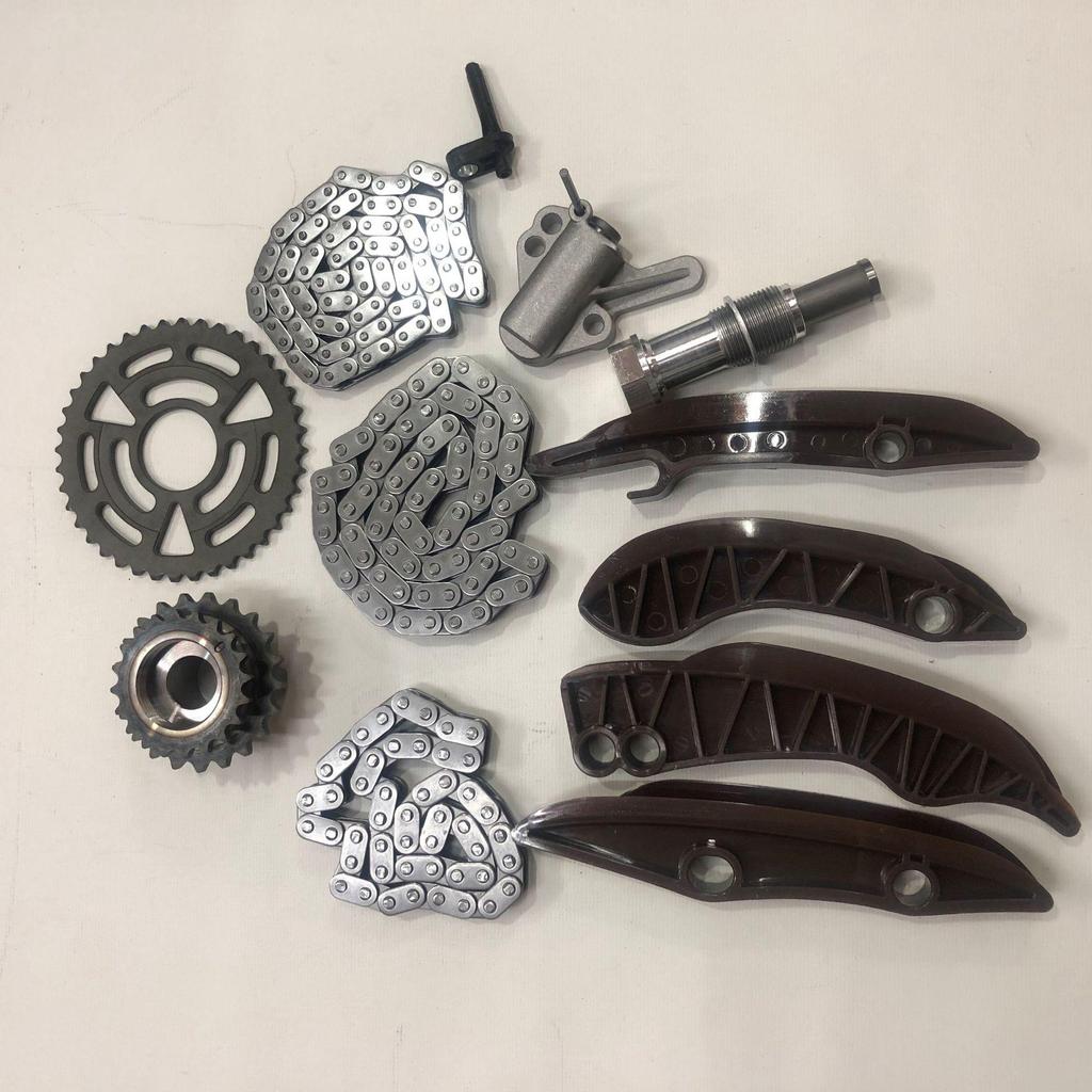 Engine Timing Kit with Chain Tensioner and Guide Rail for BMW E90, E60, F07, F11, and Mini