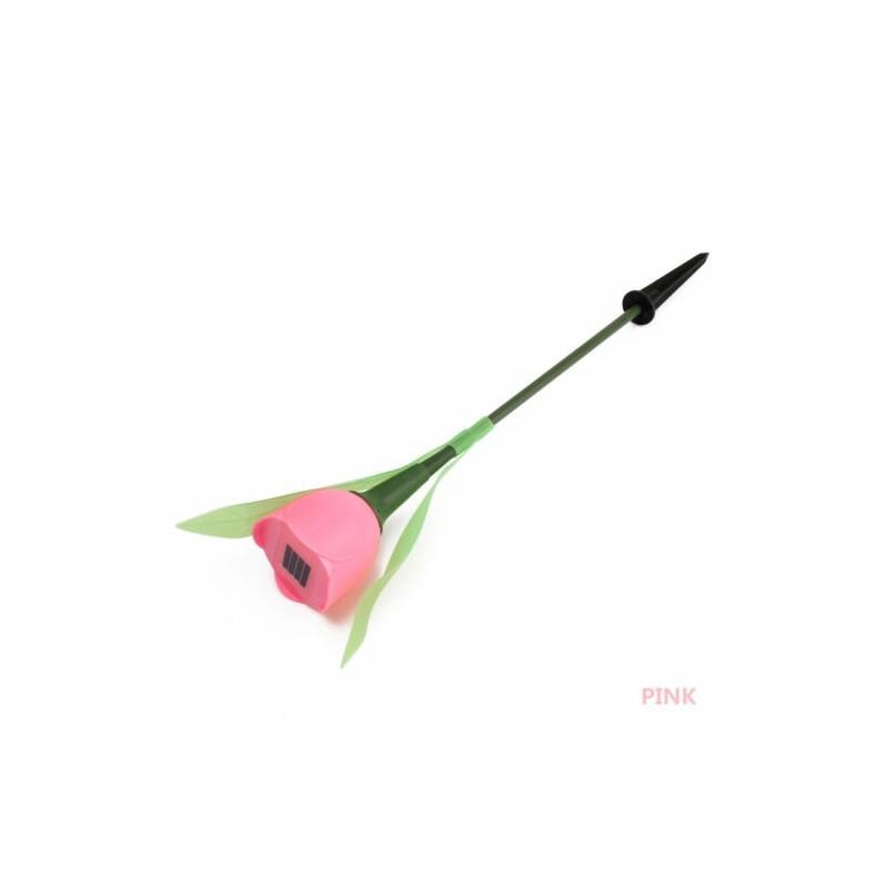 Elegante Luce LED Solare da Esterno a Fiore di Tulipano a 7 Colori per Bellissimi Sentieri del Giardino