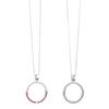Stainless Steel Beautiful Jewel Accessory Pendant Chain Replacement Compatible for Misfit Shine 2 NecklaceRose Red