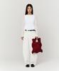 Pleatsmama Big Bow Bag Glitter Burgundy