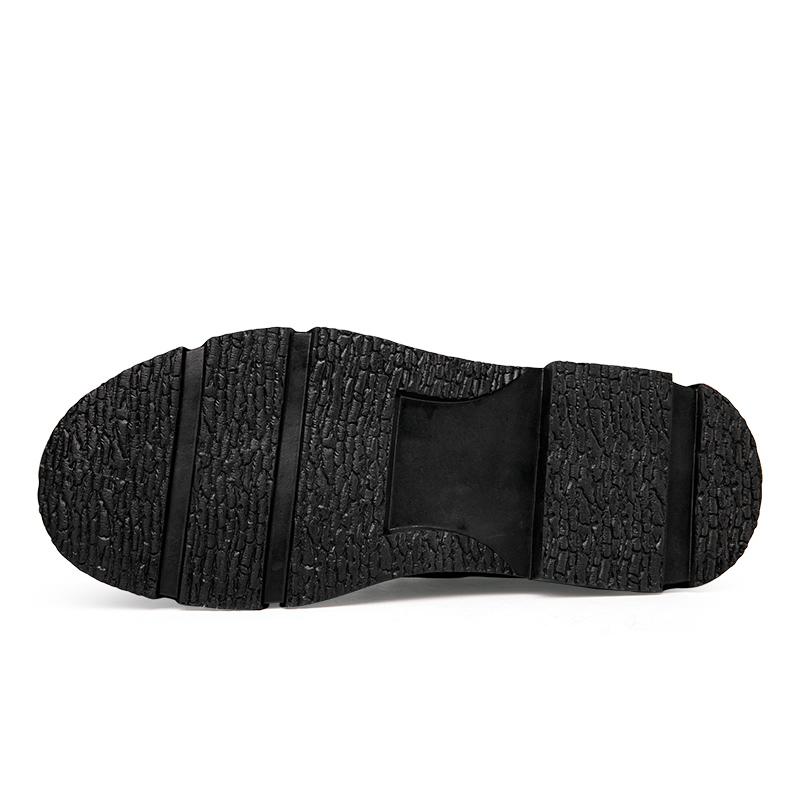 Men Business Cow Leather Shoes Men's Casual Breathable Work Boots Height Increase 7CM Shoes Comfortable Inside Elevator Shoes