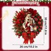 Artificial Christmas Wreath Winter Holiday Home Decorations Red Berry Christmas Wreath For Indoor Outdoor Window Wall Fireplace