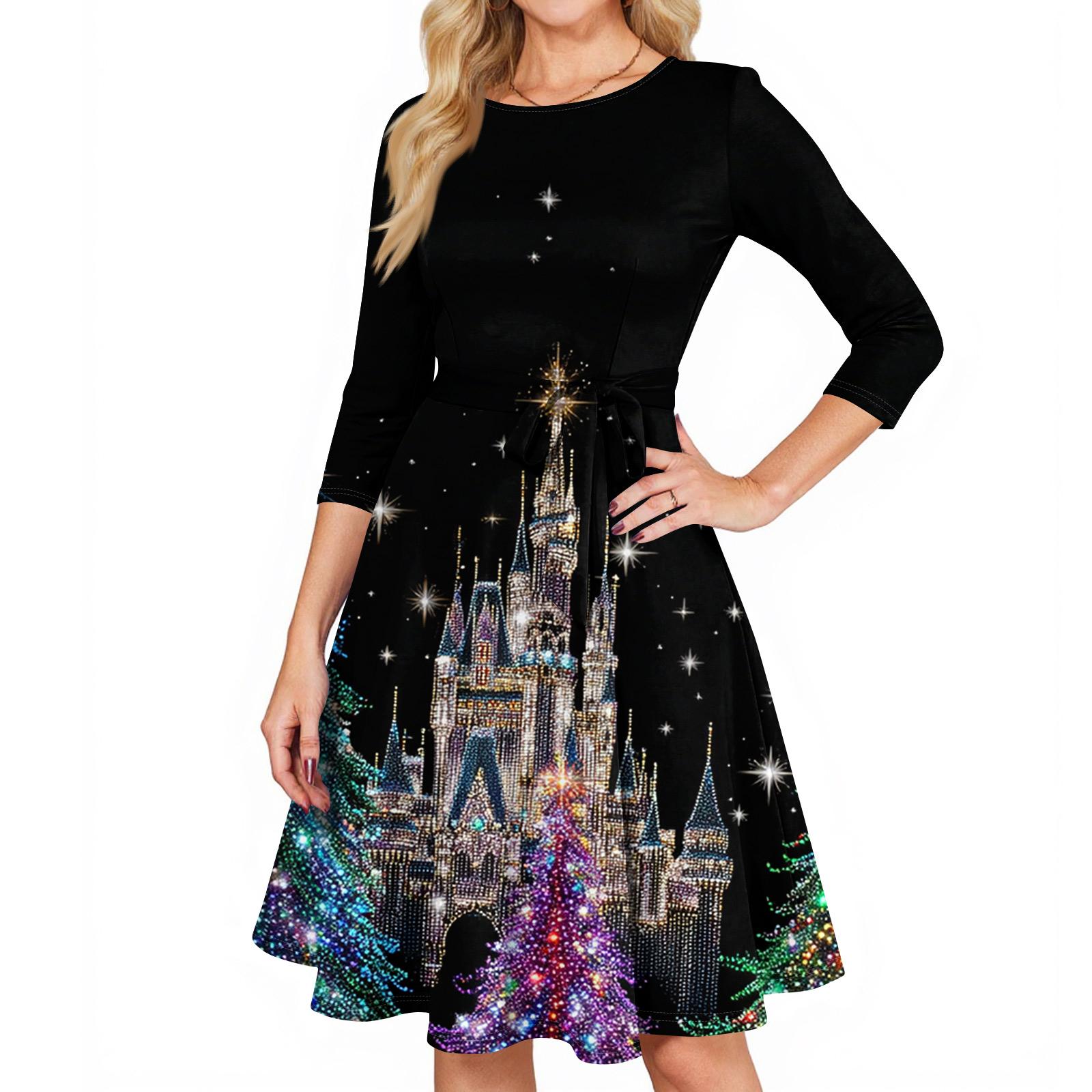 

Женские коктейльные платья с рукавом 3/4, винтажное платье для гостьи на свадьбу XXL чёрный