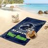 Seattle Seahawks Individuelles Strandtuch, Mit Ihrem Namen bedrucken, Leichtes saugfähiges Handtuch für Schwimmen und Reisen