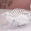 New High Beauty Fruit Tray Family Living Room Tea Table Crystal Glass Dim Sum Tray Candy Snack Tray Table Top Decoration Tray