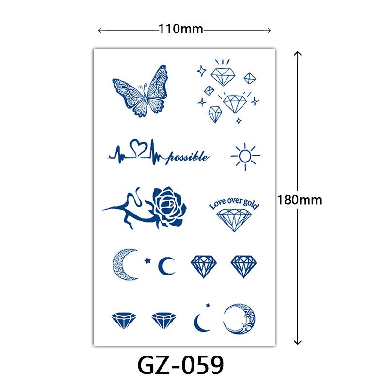 Herbal Juice Tattoo Stickers, Semi-Permanent Tattoo Stickers, Sweatproof, Lasting Tattoo Stickers