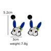 Cute Cartoon Rabbit Ear Studs In Transparent Design for Girls and Women