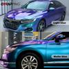 Purple To Blue Chameleon Vinyl Film Stretchable Air Release Waterproof Car Motorcycle Color Change Sticker DIY Auto Accessories