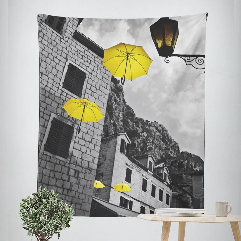 Gray and White Tone Creative Decorative Tapestry Home Wall Decoration Office Living Room Tapestry