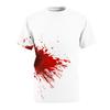 Blood Stain T-Shirt Bloody Wound Bleeding T-Shirt Bloody Short Sleeve T-Shirt