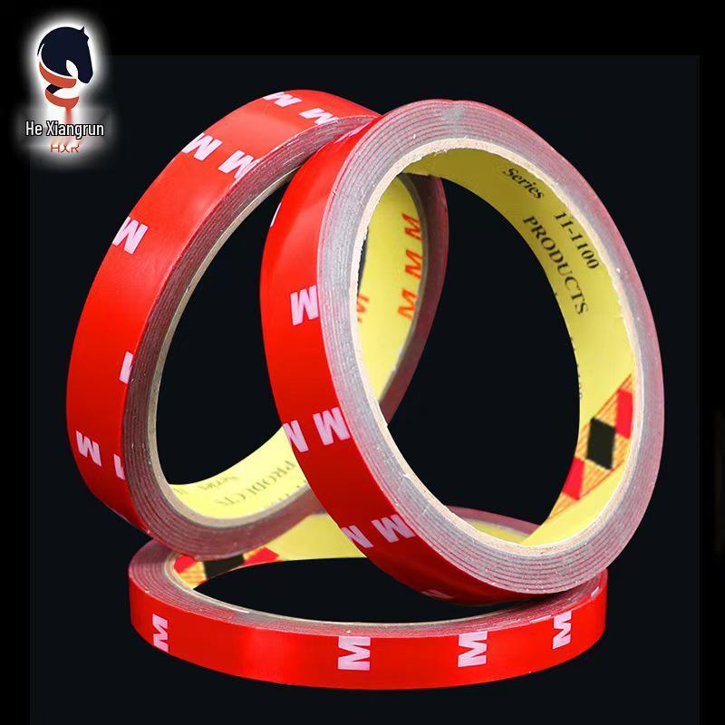 Gray Acrylic Foam Double-Sided Tape: High/Low Temp & Waterproof for Cars, Metal, & Nameplates