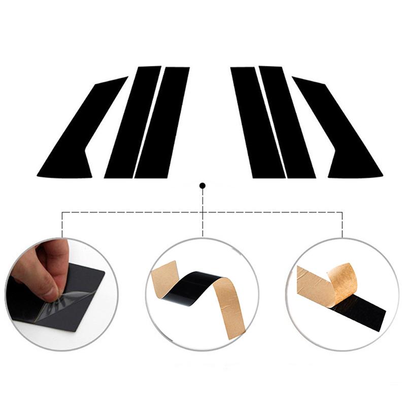 6Pcs Car Pillar Posts Window Molding Cover Trims Decoration Stickers Glossy Black Styling for Mazda CX-30 Carbon Fibre -
