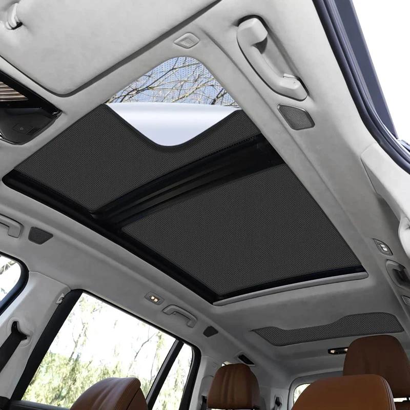 Für BMW X7 2024-Aktuell Auto Wildleder Stoff Anti-UV Elektrostatische Adsorption Schiebedach Sonnenschutz Hitzeschutz Dachfenster Zubehör