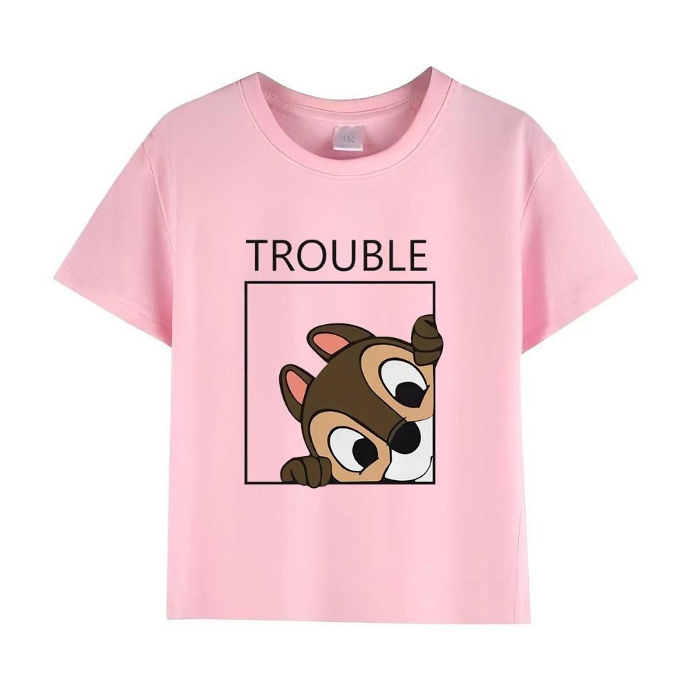 Chip and Dale Kids Tshirts Cartoon Double and Trouble Print Summer Twins Tops Tees Funny Boys Girls Best Friends Shirts
