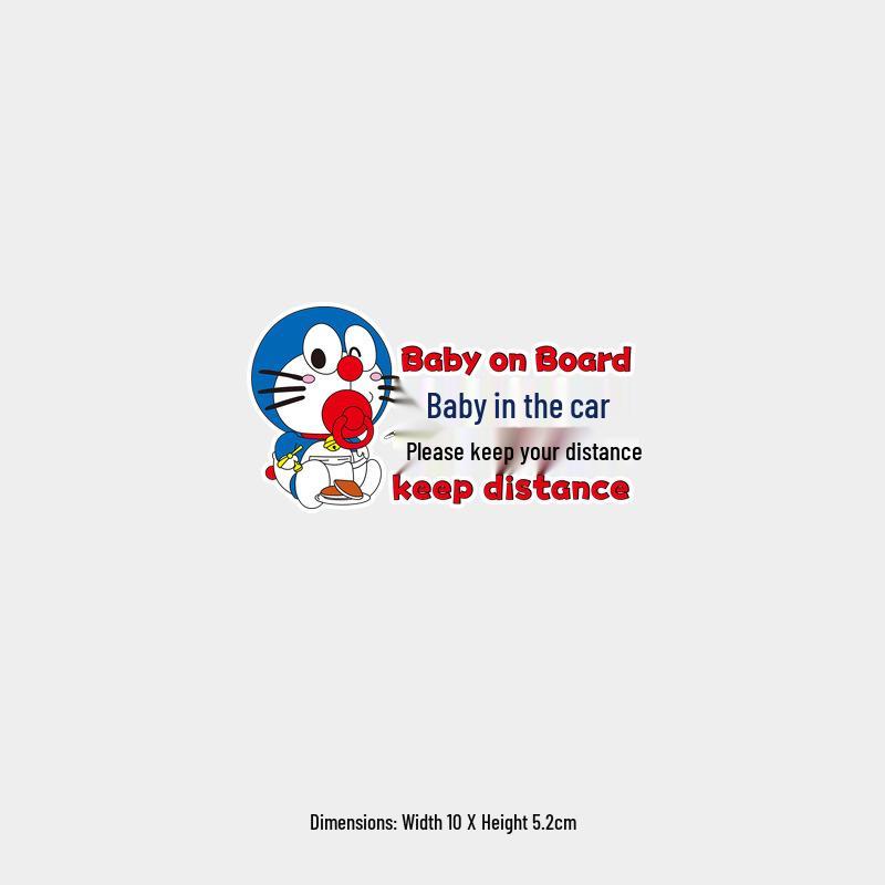 

Cute Baby in Car - Please Keep Distance - Fun Cartoon Rear Window Sticker