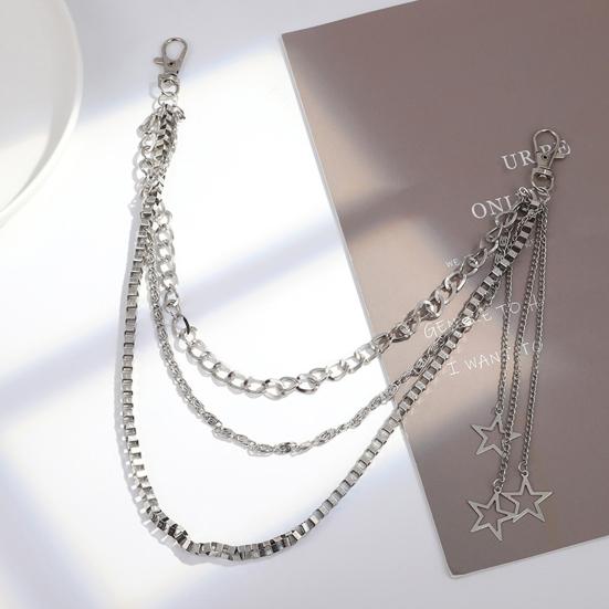 Waist Chain Titanium Steel Multi Layer Design Star Pendant Hip-hop Men Women