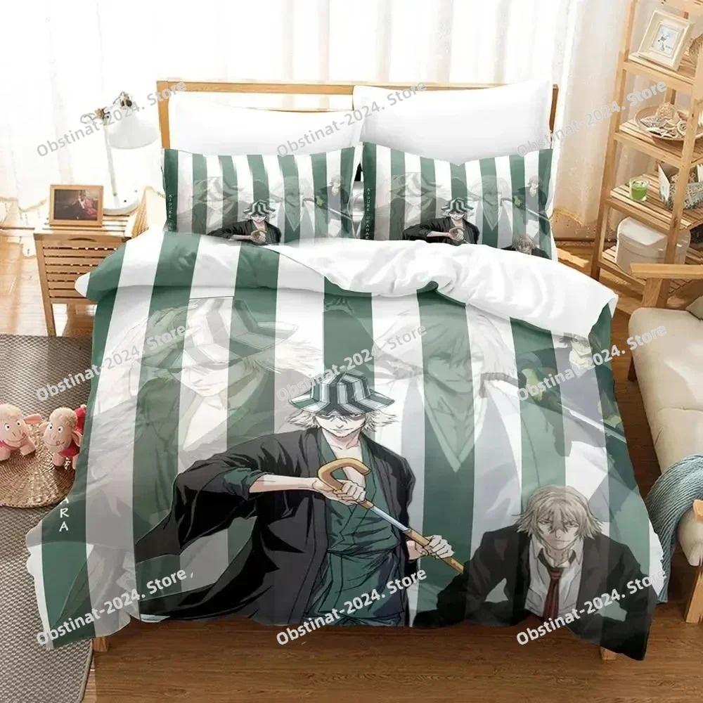 Anime Bleach Urahara Kisuke Ložní souprava Povlak na přikrývku Ložní sada Povlak na přikrývku Povlak na polštář Přikrývka King Queen Size Chlapci Dospělí Ložní prádlo