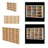Wooden Storage Divider Box Showcase Organizer Cabinet Display Box for Doll Personal Collectibles Action Figures Tiny Dolls