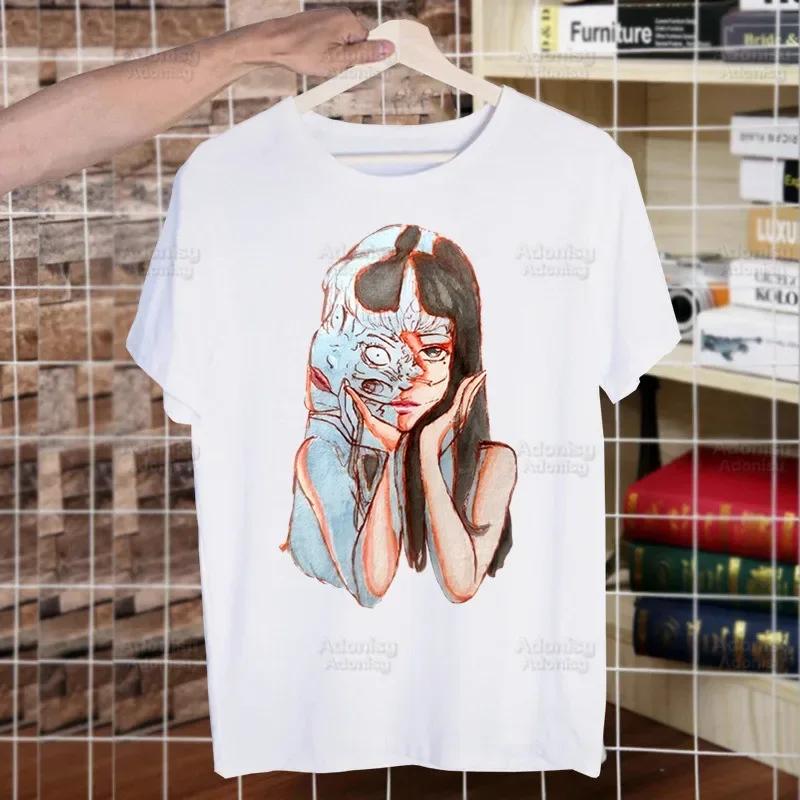 Junji Ito Tomie Shintaro Kago Horror Japan Manga Streetwear T Shirt Harajuku TShirts Short Sleeve Casual T-Shirt Tops Tees