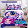Set copripiumino 3 pezzi (1*Copripiumino + 2*Federe, Senza Nucleo), Set Biancheria da Letto Morbido Stagione Unica con Stampa KPop Demon Hunters, Decorazione Regalo per Camera da Letto