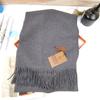 Women's winter solid color bright red scarf, plush, soft, thickened shawl, faux cashmere, warm neck warmer, trendy