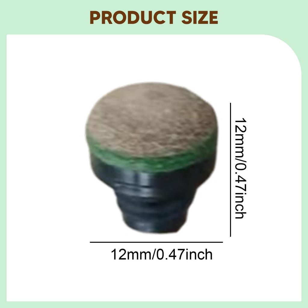 10Pcs Pool Cue Tips 12mm Repairing Supplies Screw on Portable Replacement Pool Stick Tips Snooker Cue Tips for Billiards Players