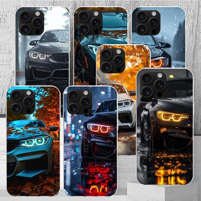 Black White Sport for B-BMW Phone Case Cover for iPhone 17 Air 16E 16 15 14 Plus 13 Mini 12 Pro Max 11 7 SE 8 Soft Pattern Coque